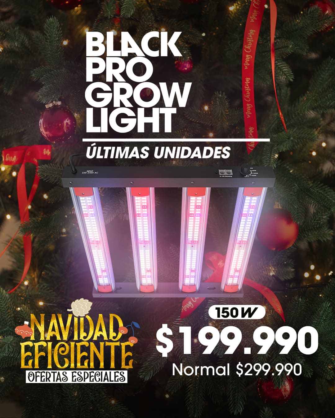 Black Pro Grow Lights 150w Regulable Black Pro Grow Lights 150w Regulable