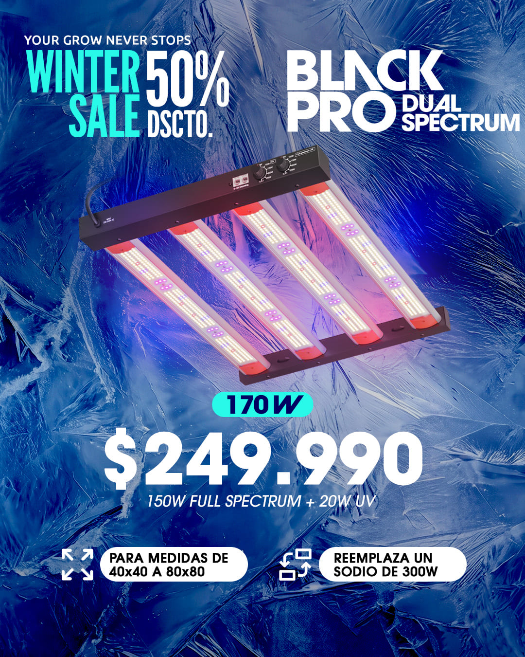 WINTER SALE DUAL SPECTRUM 170W WINTER SALE DUAL SPECTRUM 170W