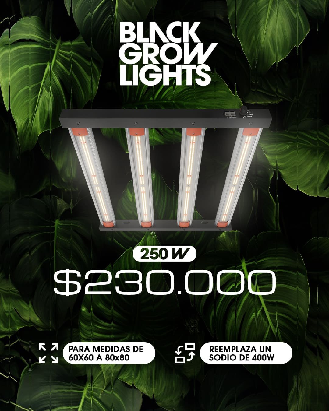 Black Grow Lights 250w Regulables new Black Grow Lights 250w Regulables new