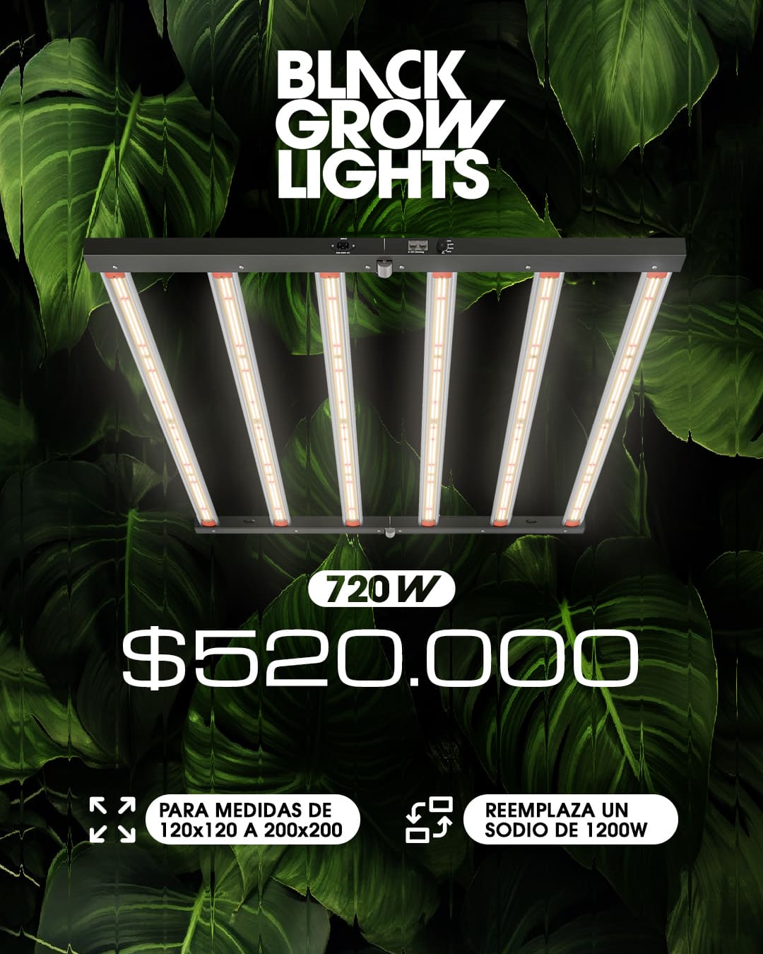 Black Grow Lights 720w Regulables new Black Grow Lights 720w Regulables new