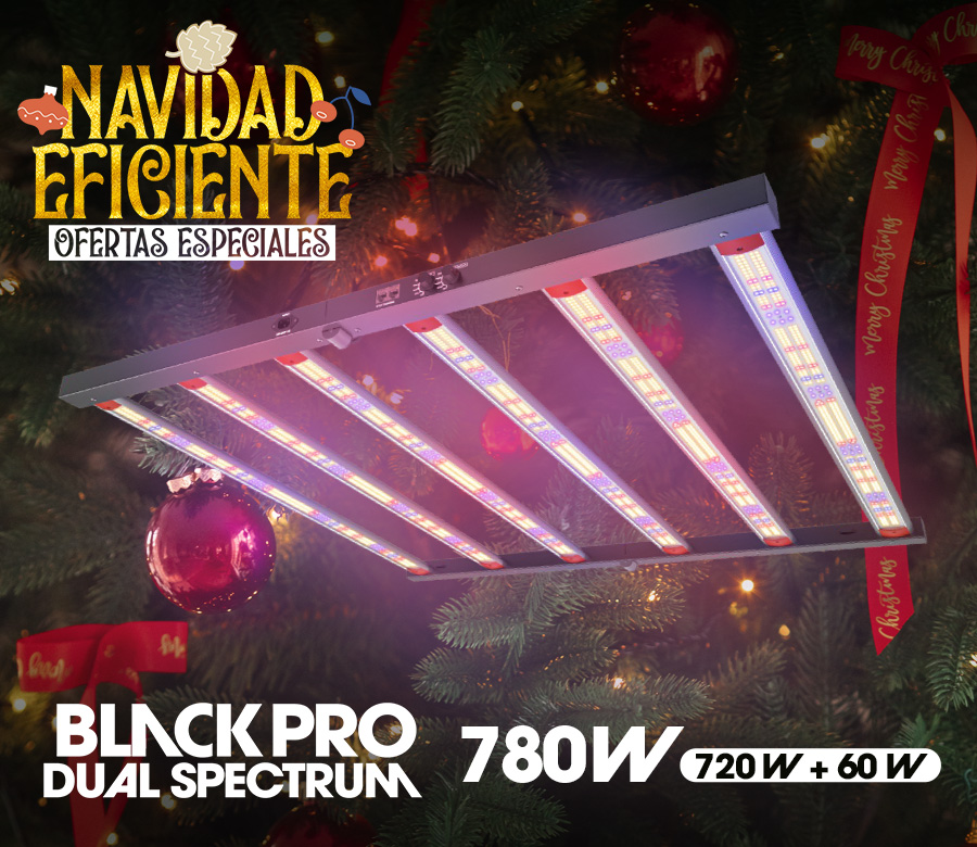 Black Pro Dual Spectrum 780w Regulable | LED Full Spectrum + UV-A para cultivo indoor Black Pro Dual Spectrum 780w Regulable | LED Full Spectrum + UV-A para cultivo indoor