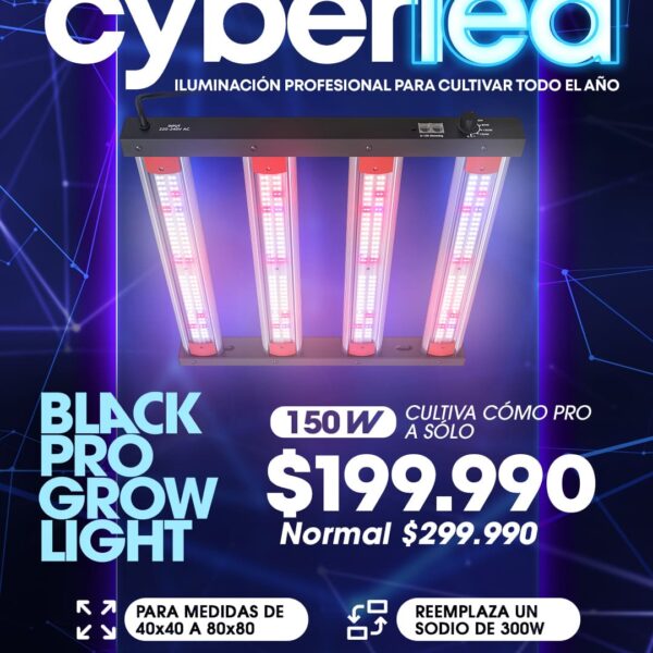Black Pro Dual Spectrum 270w Regulable | Full Spectrum + UV-A